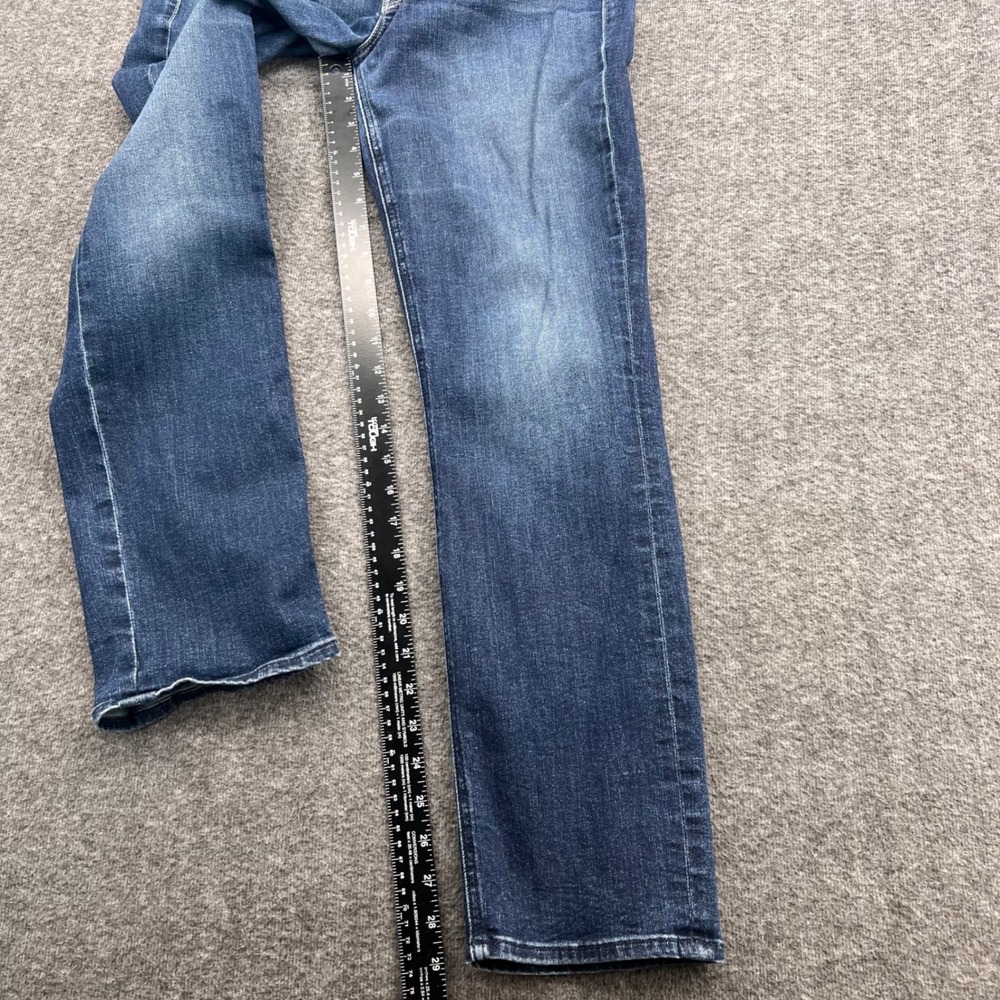 Mother The Mid Rise Dazzler Ankle Jeans On The Edge Blue Straight Leg Size 29 - Picture 15 of 16